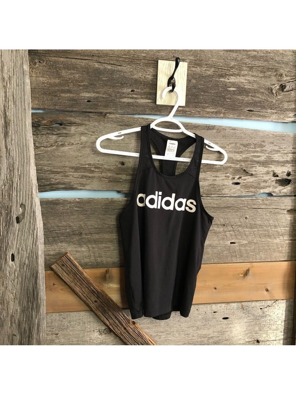 Adidas Size XS Black Split Back Activewear Tank Top